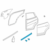 OEM 2020 Nissan Rogue Sport Seal-Rear Door Partition, RH Diagram - 82838-6MA0B