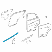 OEM 2020 Nissan Rogue Sport Seal-Rubber, Rear Door RH Diagram - 82834-6MA0C