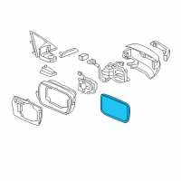 OEM Acura RL Mirror Set, Passenger Side (R1400) (Heated) (Coo) Diagram - 76203-SJA-305