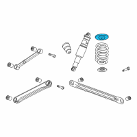 OEM 2017 Chevrolet Suburban Upper Spring Insulator Diagram - 22896518