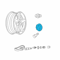 OEM 2006 Pontiac Solstice Center Cap Diagram - 9596881