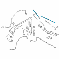 OEM BMW X3 Wiper Blades Diagram - 61-61-2-183-576