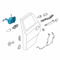 OEM 2019 Nissan Pathfinder Rear Door Lock Actuator Motor, Right Diagram - 82500-3KA0B