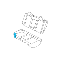 OEM 2012 Dodge Avenger Rear Seat Cushion Cover And Foam Diagram - 1UT93JRRAA