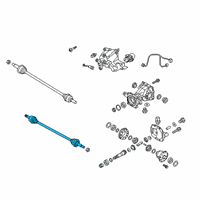 OEM 2019 Hyundai Santa Fe Shaft Assembly-Drive RR, LH Diagram - 49600-S1000