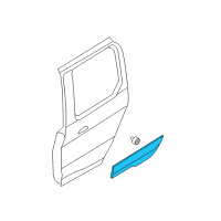 OEM 2022 Ford Transit Connect Body Side Molding Diagram - DT1Z-6129076-BB