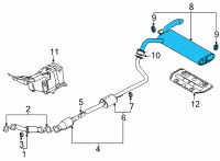 OEM 2021 Kia Seltos Rear Muffler Assembly Diagram - 28710Q5210