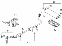 OEM 2016 Hyundai Santa Fe Gasket-Exhaust Pipe Diagram - 28751-3S100