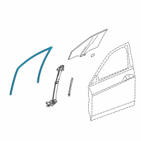 OEM 2013 Honda Accord Channel, Left Front Door Run Diagram - 72275-T3L-A01