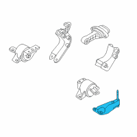 OEM 2009 Pontiac G3 Transmission Mount Bracket Diagram - 96535452