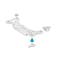 OEM 2015 Toyota Camry Suspension Crossmember Lower Insulator Diagram - 52271-07020