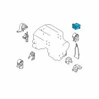 OEM 2005 Nissan Quest Rear Engine Mount Bracket Diagram - 11332-7Y100