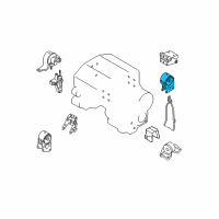 OEM 2004 Nissan Murano Engine Mounting Insulator, Rear Diagram - 11320-CA110
