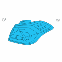 OEM 2015 Kia Forte5 Lens & Housing-Rear Combination Outside Diagram - 92410A7430