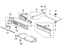 OEM Acura MDX Upper Handle (Deep Black) Diagram - 84522-TYA-A02ZA