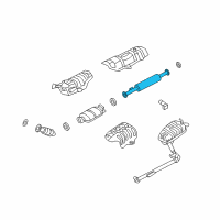 OEM 2006 Kia Optima Center Muffler Assembly Diagram - 286502G400