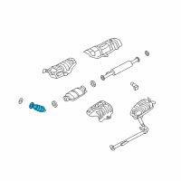 OEM Kia Optima Front Muffler Assembly Diagram - 286102G400