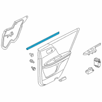 OEM 2014 Honda Accord Weatherstrip, R RR Door In Diagram - 72835-T2F-A01