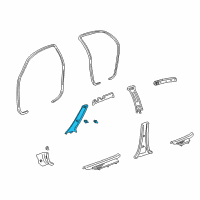 OEM 2004 Toyota Echo Windshield Pillar Trim Diagram - 62211-52011-A0