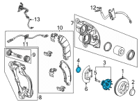 OEM GMC Sierra 3500 HD Hub & Bearing Diagram - 13512699