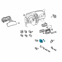 OEM 2009 Toyota Sienna Hazard Switch Diagram - 84332-AE010