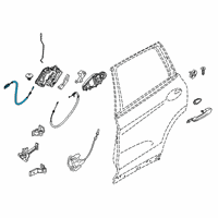 OEM 2020 BMW X5 Rear Door Handle Bowden Cabl Diagram - 51-22-7-431-003