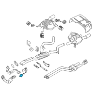 OEM BMW Down Pipe Flange Exhaust Gasket Diagram - 18-30-7-553-603