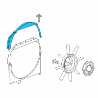 OEM 2005 Dodge Dakota SHROUD-Fan Diagram - 52029286AE