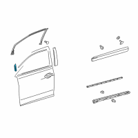 OEM 2011 Lexus RX450h Moulding, Front Door Window Frame, Front RH Diagram - 75751-48010