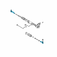 OEM 2005 Lincoln Town Car Outer Tie Rod Diagram - 3W1Z-3A130-BA