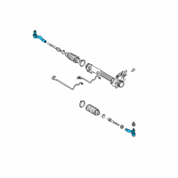 OEM 2003 Lincoln Town Car Outer Tie Rod Diagram - 3W1Z-3A130-BA