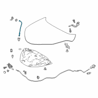 OEM 2019 Toyota C-HR Support Rod Diagram - 53440-F4010