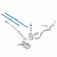 OEM 2019 BMW i8 Wiper Blades Set Diagram - 61-61-0-056-963