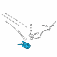 OEM 2017 BMW i8 Windshield Wiper Motor Left Diagram - 61-61-7-310-791