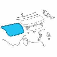 OEM Toyota Camry Weatherstrip Diagram - 64461-06180