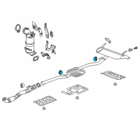 OEM 2010 Cadillac SRX Front Pipe Insulator Diagram - 25980549