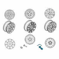 OEM 2010 Mercury Grand Marquis Wheel Lock Kit Diagram - E9AZ-1A043-A
