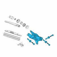 OEM 2012 Acura TSX Motor Complete Wiper Diagram - 76710-TL4-G01