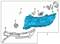 OEM Kia Carnival Lamp Assembly-Head, LH Diagram - 92101R0020