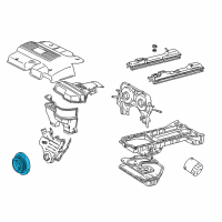 OEM 2000 Lexus GS300 Damper Sub-Assy, Crankshaft Diagram - 13407-46020