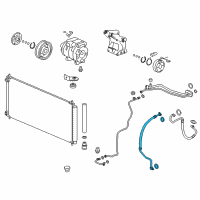 OEM 2018 Acura TLX Hose Complete , Suction Diagram - 80311-TZ3-A11
