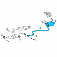 OEM 2020 Toyota Corolla Muffler & Pipe Diagram - 17430-F2010