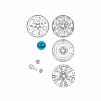 OEM Lexus GS460 Alloy Wheels, Center Cap Diagram - 42603-30590