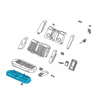 OEM 2000 Honda Accord Pad & Frame, Rear Seat Cushion Diagram - 82132-S84-A02