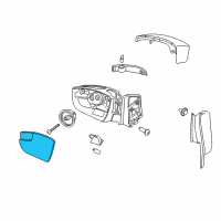 OEM 2017 Ford C-Max Mirror Glass Diagram - CJ5Z-17K707-C