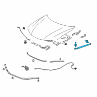 OEM Honda Accord Damper Assembly Set L, Ho Diagram - 74195-T2G-405