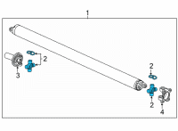 OEM 2021 GMC Sierra 3500 HD U-Joint Diagram - 84922957