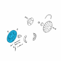 OEM 2005 Kia Spectra Rear Brake Back Plate Assembly, Left Diagram - 583552F100