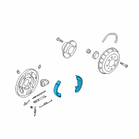 OEM Kia Spectra5 Parking Brake Shoe Kit Rear Diagram - 583502FA00