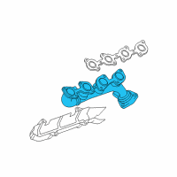 OEM 2000 Toyota Tundra Exhaust Manifold Diagram - 17104-50151